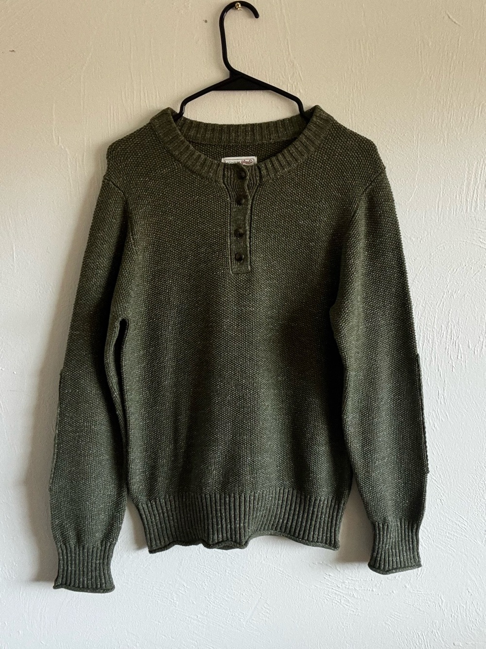 Tecovas Olive Green Men's Henley Crewneck I Sweater